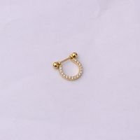 Ear Cartilage Rings & Studs Fashion Geometric Copper Plating Artificial Gemstones main image 5