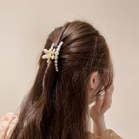 Wholesale Accessories Geometric Pearl Butterfly Hair Catch Clip Nihaojewelry main image 3