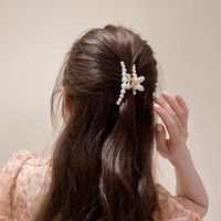 Wholesale Accessories Geometric Pearl Butterfly Hair Catch Clip Nihaojewelry main image 5