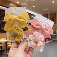 Wholesale Accessories Fabric Bowknot Flower Hairpin Set Nihaojewelry main image 1