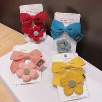 Wholesale Accessories Fabric Bowknot Flower Hairpin Set Nihaojewelry main image 3