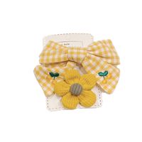 Wholesale Accessories Plaid Bow Flower Cloth Hairpin Nihaojewelry main image 6
