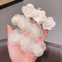 Wholesale Accessories Net Yarn Camellia Hairpin Nihaojewelry main image 1