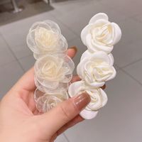 Wholesale Accessories Net Yarn Camellia Hairpin Nihaojewelry main image 3