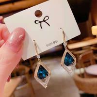 Nihaojewelry Fashion Water Drop Shape Diamond Pendants Earrings Wholesale Jewelry main image 1