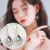 Nihaojewelry Fashion Water Drop Shape Diamond Pendants Earrings Wholesale Jewelry main image 3