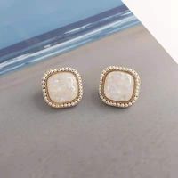 Nihaojewelry Retro Simple Square Shell Earrings Wholesale Jewelry main image 1