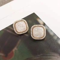 Nihaojewelry Retro Simple Square Shell Earrings Wholesale Jewelry main image 3