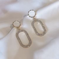 Nihaojewelry Simples Longues Boucles D&#39;oreilles En Diamant Géométrique Creux Bijoux En Gros main image 5