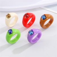 Nihaojewelry Retro Fashion Geometric Multicolor Ring Wholesale Jewelry main image 1