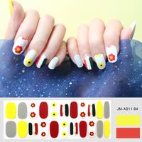 Wholesale Fashion Transparent Geometric Pattern Gel Nails Patches With Nail File 22 Pieces Set Nihaojewelry sku image 1