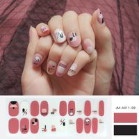 Wholesale Fashion Transparent Geometric Pattern Gel Nails Patches With Nail File 22 Pieces Set Nihaojewelry sku image 6