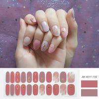 Wholesale Fashion Transparent Geometric Pattern Gel Nails Patches With Nail File 22 Pieces Set Nihaojewelry sku image 9