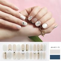 Wholesale Fashion White Geometric Pattern Gel Nails Patches With Nail File 22 Pieces Set Nihaojewelry main image 3