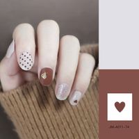 Wholesale Fashion Polka Dots Heart Pattern Gel Nails Patches With Nail File 22 Pieces Set Nihaojewelry main image 3