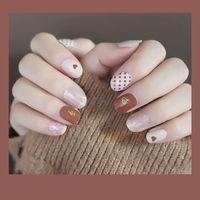 Wholesale Fashion Polka Dots Heart Pattern Gel Nails Patches With Nail File 22 Pieces Set Nihaojewelry main image 5