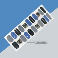 Wholesale Fashion Blue Smiley Pattern Gel Nails Patches With Nail File 22 Pieces Set Nihaojewelry main image 6