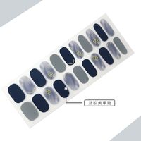 Großhandel Mode Einfarbig Halbtransparente Gel-nagel-patches Mit Nagelfeile 22-teiliges Set Nihaojewelry main image 6