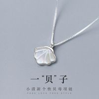 Nihaojewelry S925 Silver Shell Pendant Clavicle Chain Necklace Wholesale Jewelry sku image 1