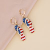 Nihaojewelry Wholesale Jewelry New American Flag Slippers Necklace sku image 3
