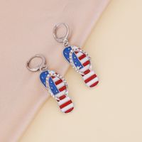 Nihaojewelry Wholesale Jewelry New American Flag Slippers Necklace sku image 4