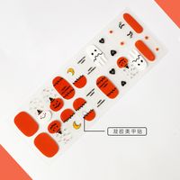 Wholesale Fashion Halloween Pumpkin Pattern Gel Nails Patches With Nail File 22 Pieces Set Nihaojewelry main image 6