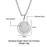 Simple Style Classic Style Oval Stainless Steel Unisex Pendant Necklace sku image 1