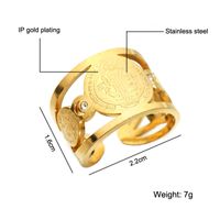 Ethnic Style Human Stainless Steel Open Rings sku image 2