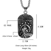 Nihaojewelry Jewelry Wholesale Stainless Stesel Ancient Greek Twelve Constellation Pendant Necklace sku image 30