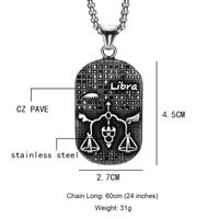 Nihaojewelry Jewelry Wholesale Stainless Stesel Ancient Greek Twelve Constellation Pendant Necklace sku image 31