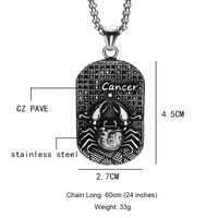 Nihaojewelry Jewelry Wholesale Stainless Stesel Ancient Greek Twelve Constellation Pendant Necklace sku image 28