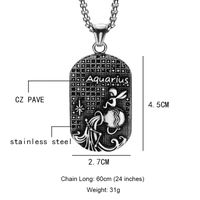 Nihaojewelry Jewelry Wholesale Stainless Stesel Ancient Greek Twelve Constellation Pendant Necklace sku image 35