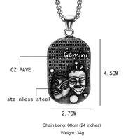Nihaojewelry Bijoux En Gros En Acier Inoxydable Ancien Grec Douze Constellation Pendentif Collier sku image 27