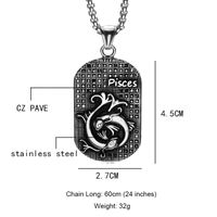 Nihaojewelry Jewelry Wholesale Stainless Stesel Ancient Greek Twelve Constellation Pendant Necklace sku image 36