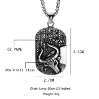 Nihaojewelry Jewelry Wholesale Stainless Stesel Ancient Greek Twelve Constellation Pendant Necklace sku image 26