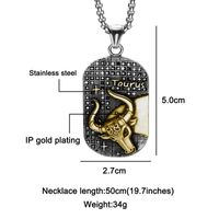 Nihaojewelry Jewelry Wholesale Stainless Stesel Ancient Greek Twelve Constellation Pendant Necklace sku image 2