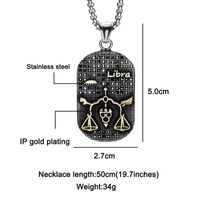 Nihaojewelry Jewelry Wholesale Stainless Stesel Ancient Greek Twelve Constellation Pendant Necklace sku image 19