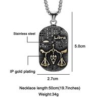 Nihaojewelry Bijoux En Gros En Acier Inoxydable Ancien Grec Douze Constellation Pendentif Collier sku image 19