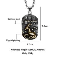 Nihaojewelry Jewelry Wholesale Stainless Stesel Ancient Greek Twelve Constellation Pendant Necklace sku image 10