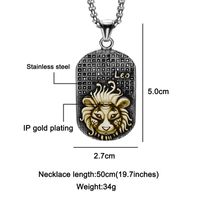 Nihaojewelry Jewelry Wholesale Stainless Stesel Ancient Greek Twelve Constellation Pendant Necklace sku image 5