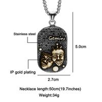 Nihaojewelry Jewelry Wholesale Stainless Stesel Ancient Greek Twelve Constellation Pendant Necklace sku image 15