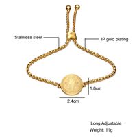 Nihaojewelry Stainless Steel Portrait Adjustable Bracelet Jewelry Wholesale sku image 1