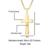 Hip-hop Cross Stainless Steel Plating Men's Pendant Necklace main image 2