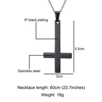 Commute Cross Stainless Steel Pendant Necklace main image 9