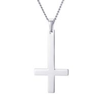 Commute Cross Stainless Steel Pendant Necklace sku image 1
