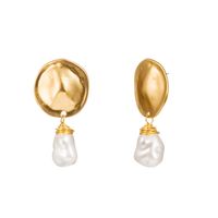 Nihaojewelry Fashion Special-shaped Pearl Pendent Earrings Wholesale Jewelry sku image 1
