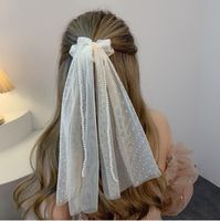 Nihaojewelry Moda Lunares Cinta De Satén Bowknot Hair Scrunchies Joyería Al Por Mayor sku image 1
