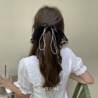Nihaojewelry Moda Lunares Cinta De Satén Bowknot Hair Scrunchies Joyería Al Por Mayor sku image 3