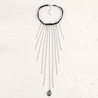 Nihaojewelry Long Tassel Chain Metal Water Drop Pendant Necklace Wholesale Jewelry sku image 1