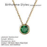 Stainless Steel 14K Gold Plated Fashion Diamond Geometric Rhinestones Necklace sku image 18